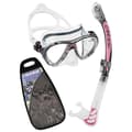 Miniatyrbild 1 av 3: Set för snorkling - CRESSI - Evo Big Eyes &amp; Alpha Ultra Dry - Transparent/Rosa