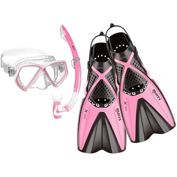 Mask och Tuba Snorkling - Mares - X-One Pirate - Ergonomisk - Bekväma Fenor - För Flicka