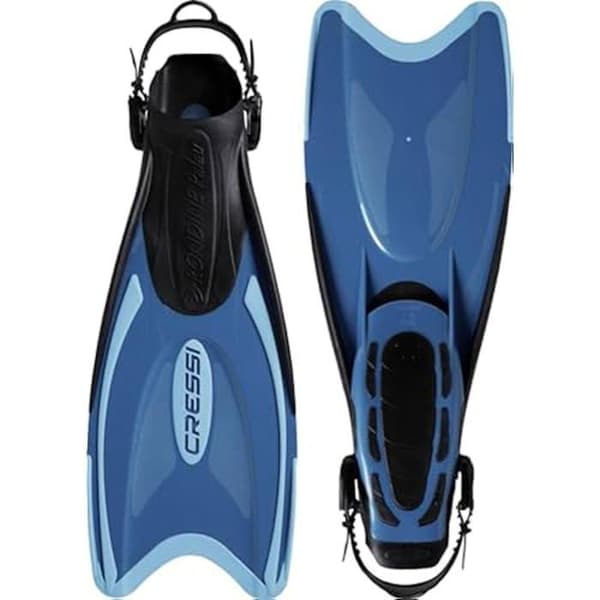Ensemble Dykningsutstyr - Cressi - Palau - Føtter, Maske, Snorkel - Transportbag Inkludert - Blå/Lys Blå