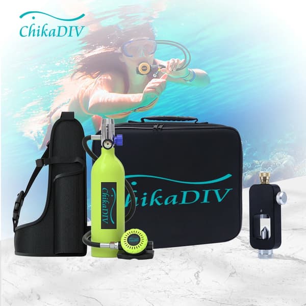 Mini Scuba Diving Tank, Bærbar 1L Oxygen Cylinder, Fuldstændigt Åndedrætskit,1L Scuba Tank G