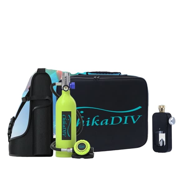 Mini Scuba Diving Tank, Bærbar 1L Oxygen Cylinder, Fuldstændigt Åndedrætskit,1L Scuba Tank G