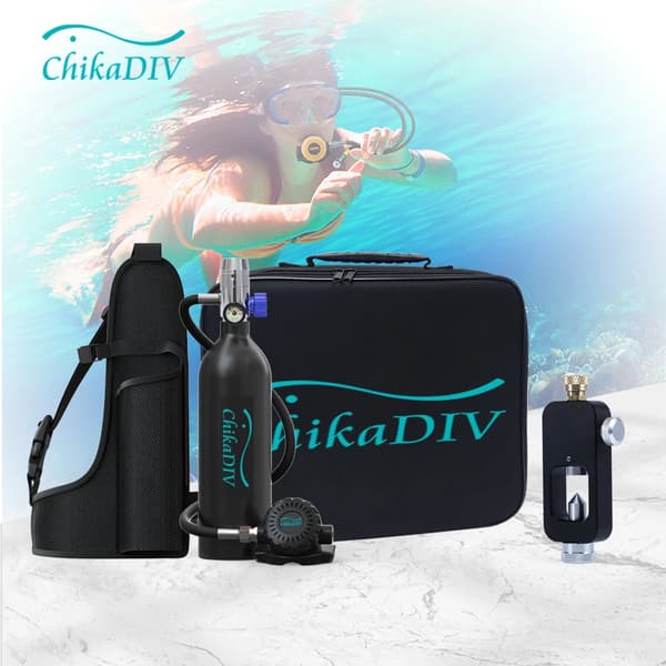 Mini Scuba Diving Tank, Bärbar 1L Syreflaska, Komplett Andningskit,1L Scuba Tank B