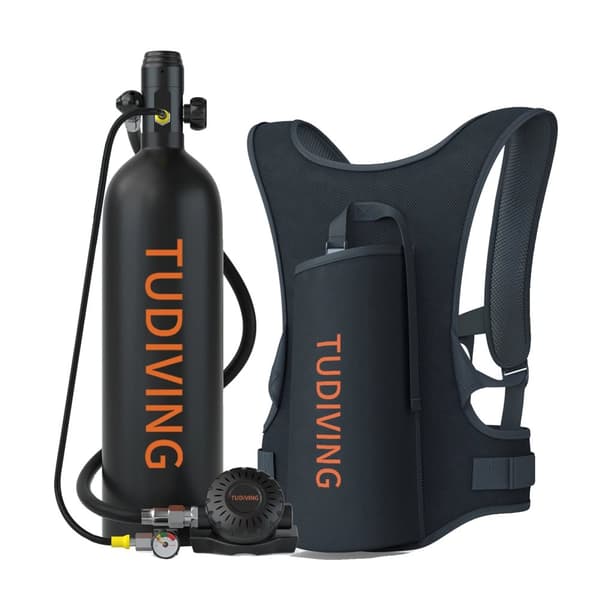Kannettava Mini Scuba -säiliö, 2L kapasiteetti, 3000Psi maksimi paine,2L, 2L S700Plus Musta B1