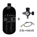 Miniatyrbild 2 av 2: TUXING Kolfiber HPA-tank, 2,5L kapacitet, 300 BAR arbetstryck,2,5L-Svart