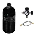 Miniatyrbild 1 av 2: TUXING Kolfiber HPA-tank, 2,5L kapacitet, 300 BAR arbetstryck,2,5L-Svart