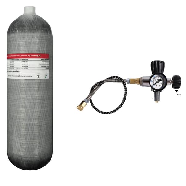Højtryks kulfiber cylinder, 4,7L volumen, M18*1,5 gevind,4,7L med ventil