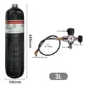 Miniatyrbillede 2 af 2: TUXING Carbonfiber Cylinder, 3L Volumen, 300 BAR Arbejdstryk,3L med ventil