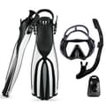 Miniatyrbild 2 av 2: TUDIVING Snorkelutrustning, Anti-Dim Mask, Full Torr Snorkel,L/XL, Vit
