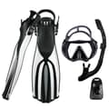 Miniatyrbild 1 av 2: TUDIVING Snorkelutrustning, Anti-Dim Mask, Full Torr Snorkel,L/XL, Vit