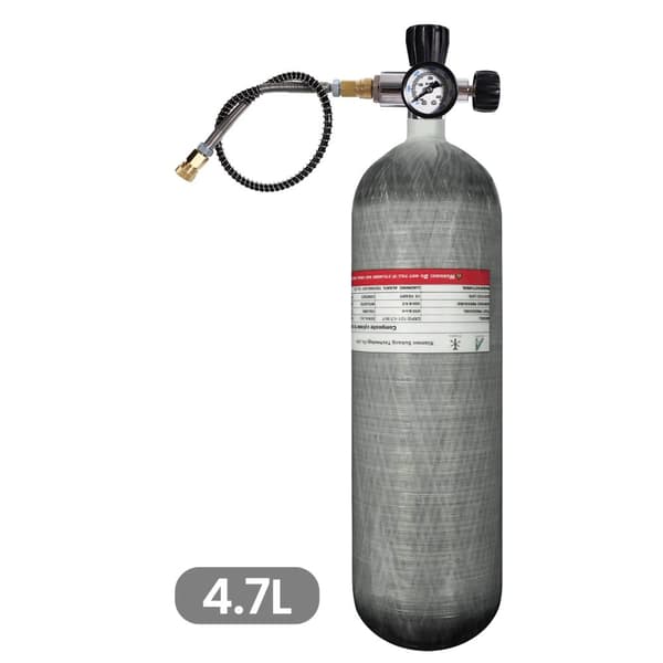 TUXING 4.7L Hiilikuitusylinteri, 300BAR Työpaine, M18*1.5 Kierre,venttiilin kanssa