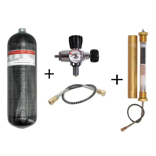 TUXING Kolfiber Cylinder, 6.8L Volym, 300 BAR Arbetstryck,6.8L med C