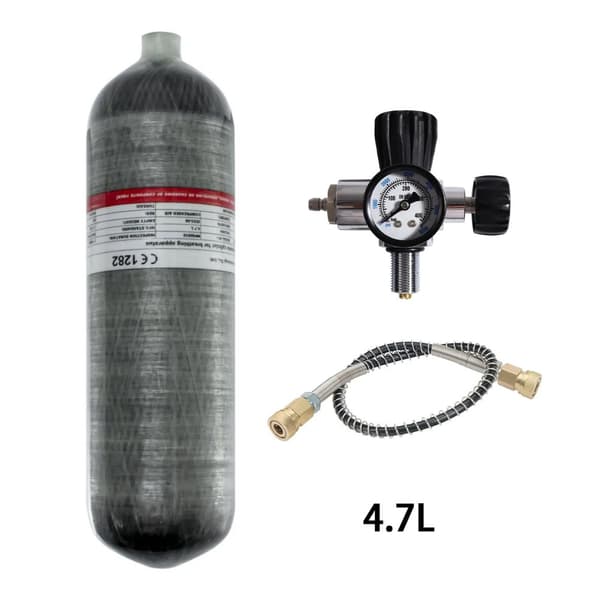 Högtryckskolfibercylinder, volym på 4,7L, kapacitet på 300 BAR,4,7L med ventil