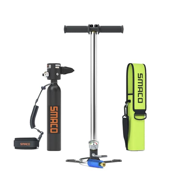 0,5 litran sukellussäiliö, ilmailualumiinia, enimmäispaine 3000 PSI,0,5 litran sukelluspullo, S300PLUS-B3-MUSTA