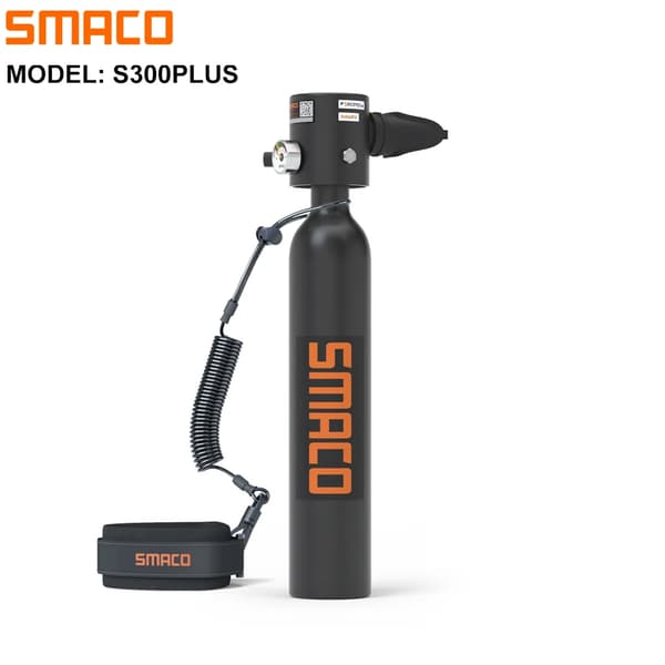 0,5L Dykflaska, Flygaluminium, Maxtryck 3000 PSI,0,5L Dykflaska, S300PLUS-A1-SVART