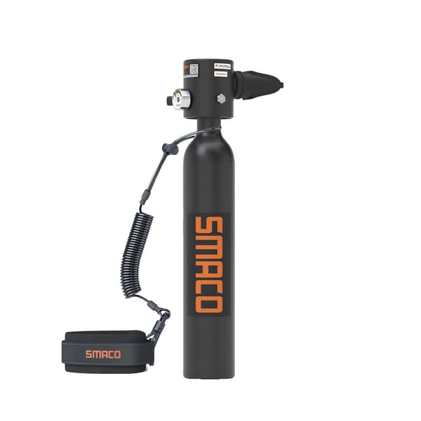 0,5L Dykflaska, Flygaluminium, Maxtryck 3000 PSI,0,5L Dykflaska, S300PLUS-A1-SVART