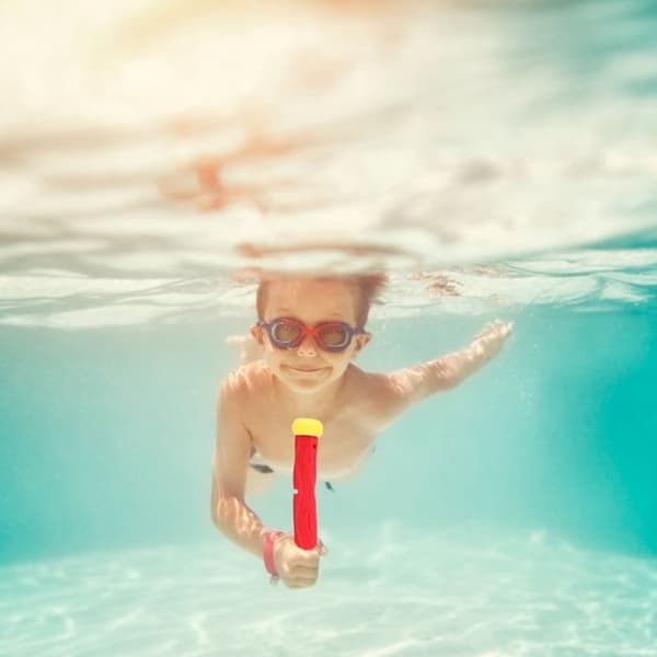 Set med 5 träning leksaker för pool för barn, dykstav