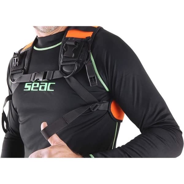 SEAC Harness Weight Carrier Väst Spearfishing, Fridykning och Snorkling Unisex-Vuxen, Orange,