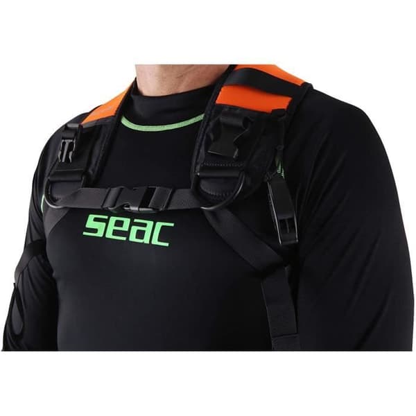 SEAC Harness Weight Carrier Väst Spearfishing, Fridykning och Snorkling Unisex-Vuxen, Orange,