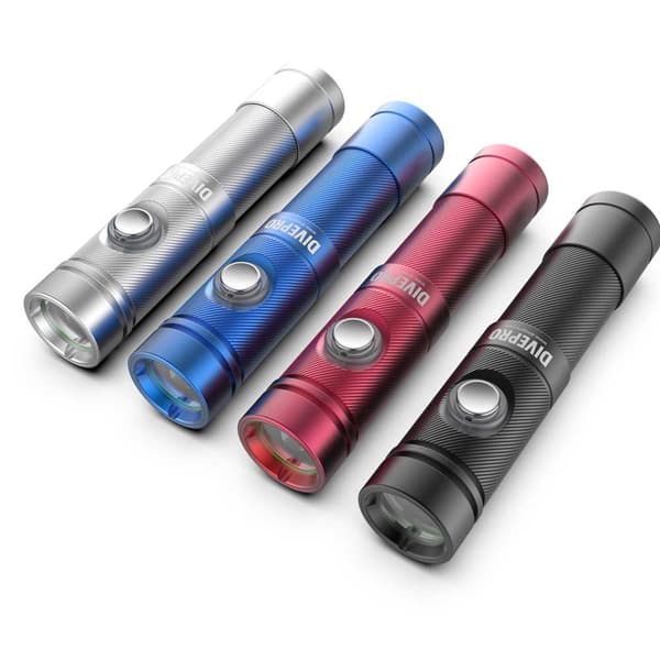 Divepro Vedenalainen Sukellusvalo S 10 6° Hopeinen 1000 Lumens
