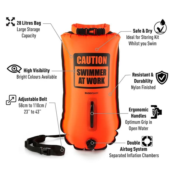 Buddyswim Bøje Swimmer At Work 28l Orange