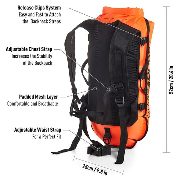 Buddyswim Poiju Irrotettavilla Reppuhihnoilla 28l Oranssi 28L