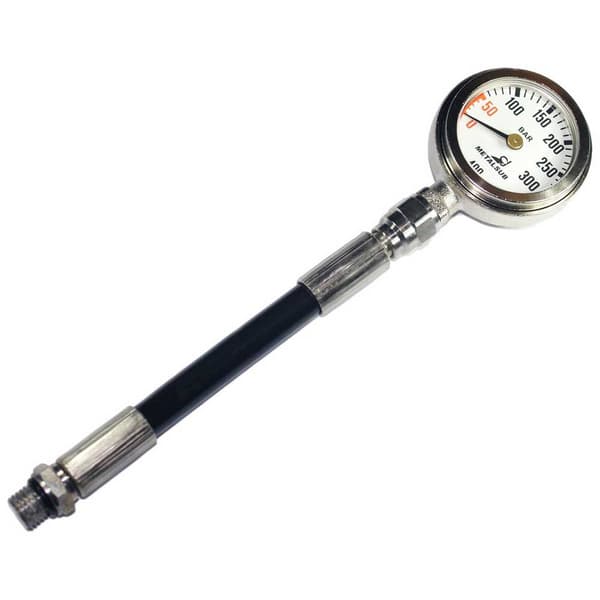 Metalsub Tech Gauge Tempered Glass With Hose Søvfarvet 81 cm