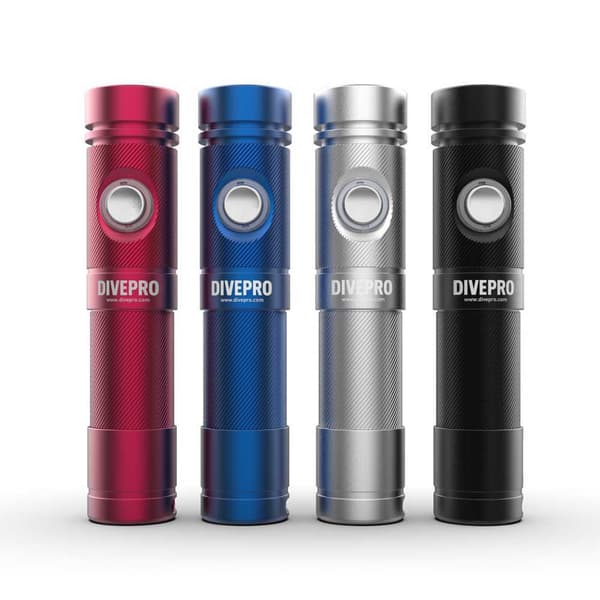 Divepro Vedenalainen Sukellusvalo S 10 6° Kultainen 1000 Lumens