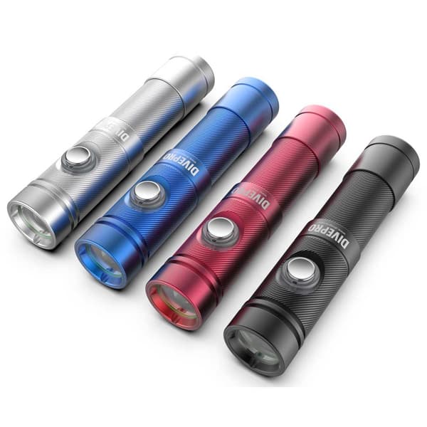 Divepro Vedenalainen Sukellusvalo S 10 6° Hopeinen 1000 Lumens