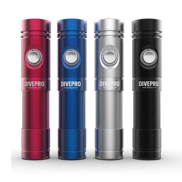 Divepro Vedenalainen Sukellusvalo S 10 6° Hopeinen 1000 Lumens