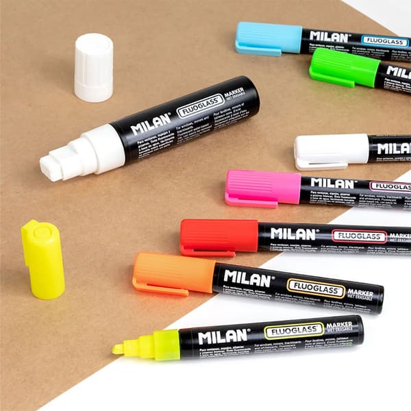 Milan Näyttöruutu Markers Taltan Kärki 12 Fluoglass 2 4 Mm Vihreä Väri Vihreä