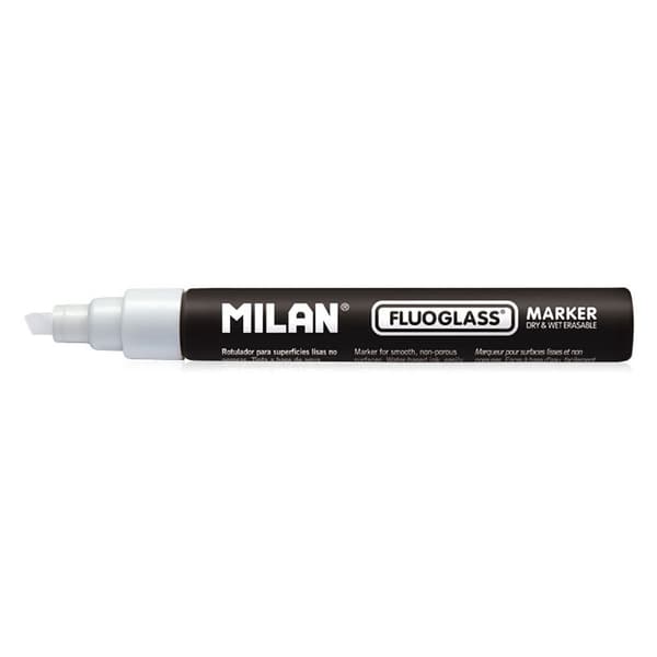 Milan Näyttöruutu Markers Taltan Kärki 12 Fluoglass 2 4 Mm Valkoinen Väri Valkoinen