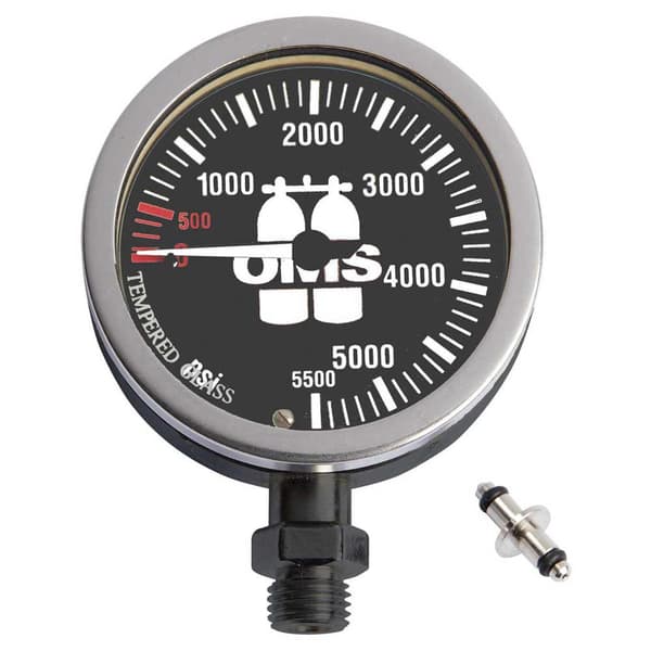 Oms Master Spg 0-5500 Psi 52 Mm Musta,Hopeinen