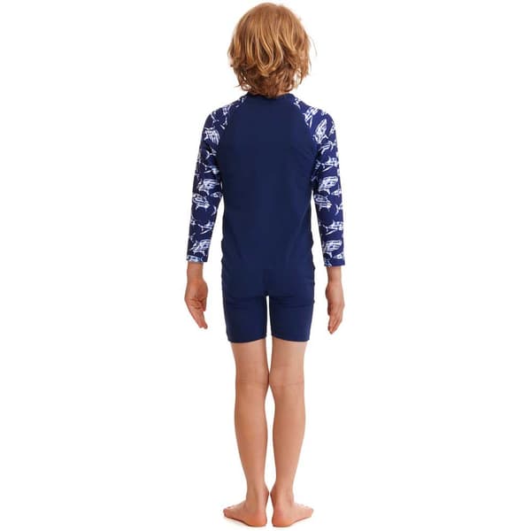 Funky Trunks Uv Långärmad Jumpsuit Go Rompa Chompa Blå 4 Years