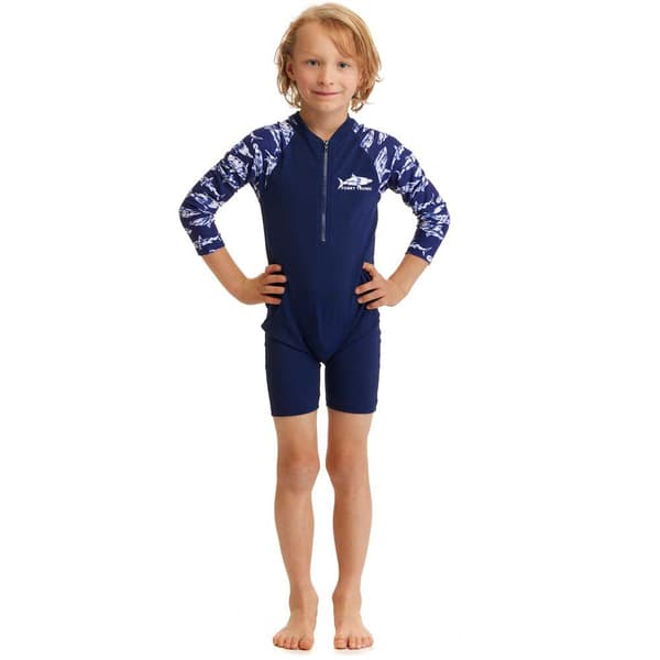 Funky Trunks Uv Långärmad Jumpsuit Go Rompa Chompa Blå 4 Years
