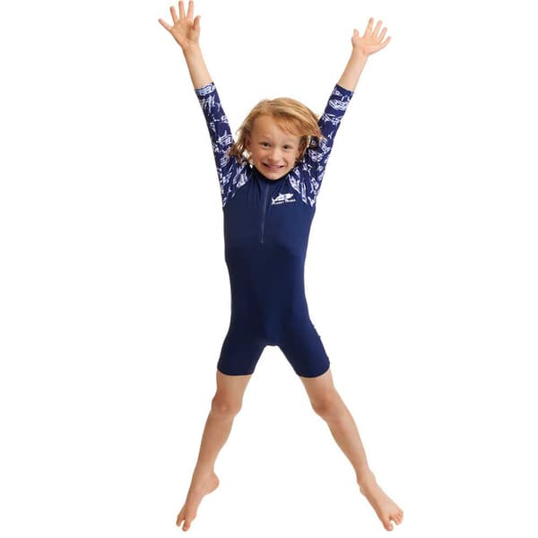 Funky Trunks Uv Långärmad Jumpsuit Go Rompa Chompa Blå 4 Years