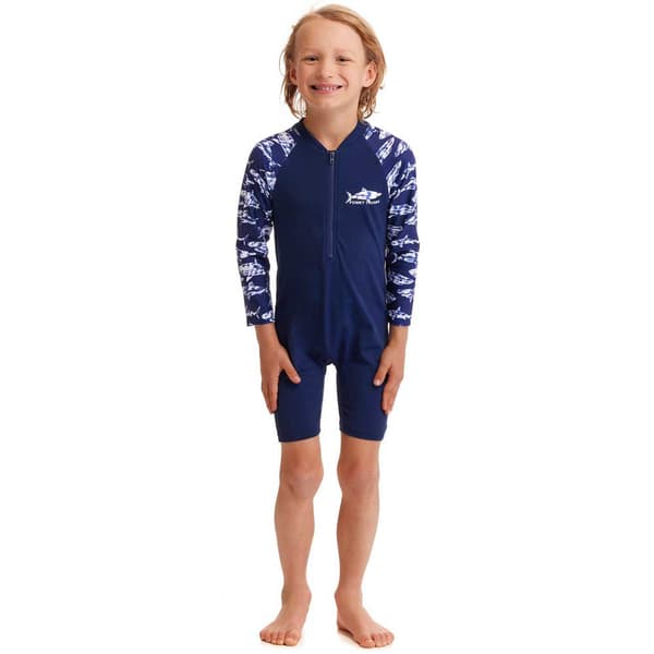 Funky Trunks Uv Långärmad Jumpsuit Go Rompa Chompa Blå 4 Years
