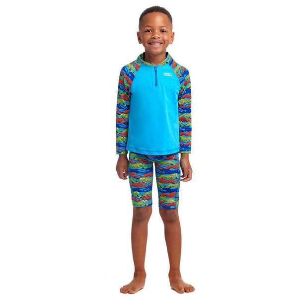 Funky Trunks Langærmet Uv T-shirt Zippy Blå 5 Years