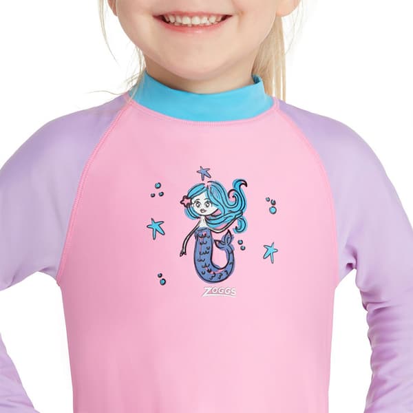 Zoggs Langærmet T-shirt Zip Ecolast Rosa 21