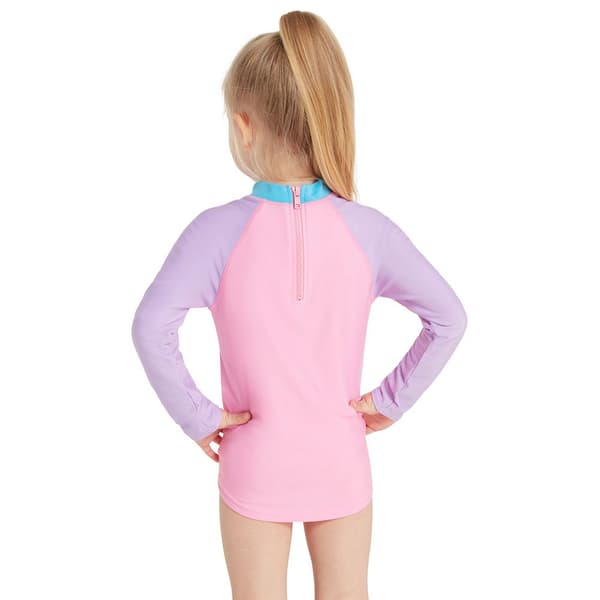 Zoggs Langærmet T-shirt Zip Ecolast Rosa 21