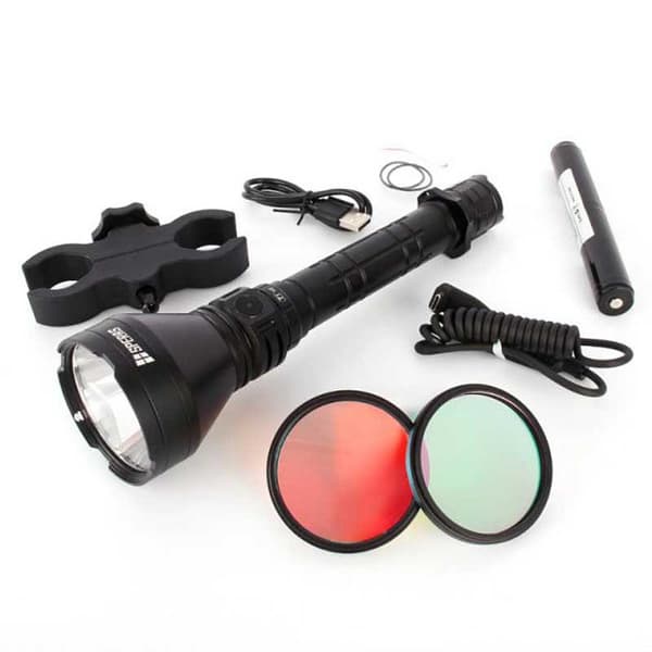 Speras Ficklampa T1k Red/green Hunting Kit Silver 1200 Lumens