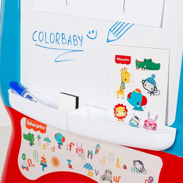 Fisher Price Børnebøtte Pizarra Med Markør Og Farveark Stickers Transparent