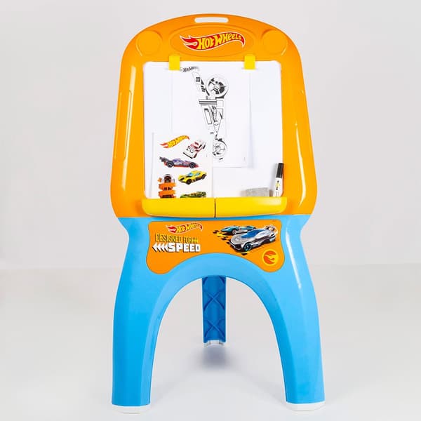 Hot Wheels Barnhink Pizarra Med Markör Och Målarblad Stickers Gul
