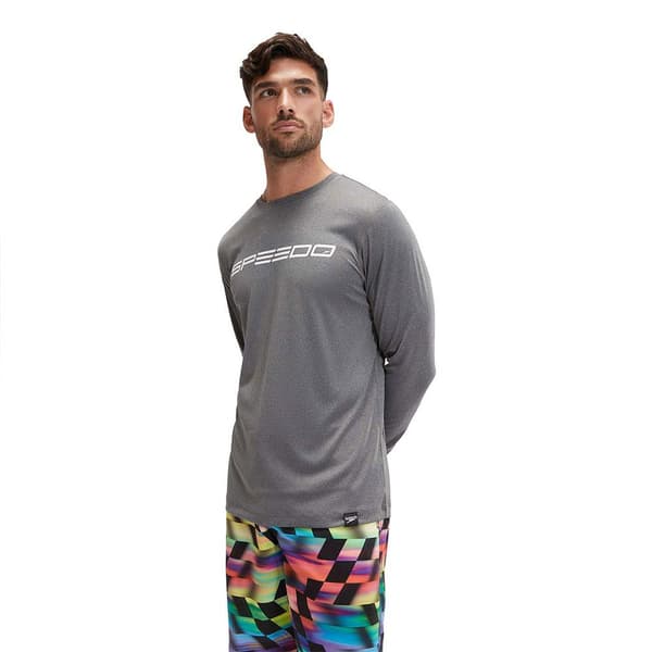 Speedo Uv Långärmad T-shirt Printed Grå XL