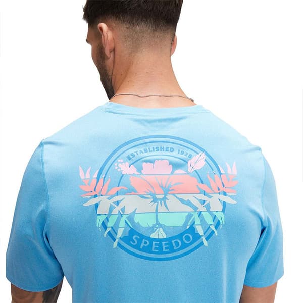 Speedo Uv Kortärmad T-shirt Printed Blå M