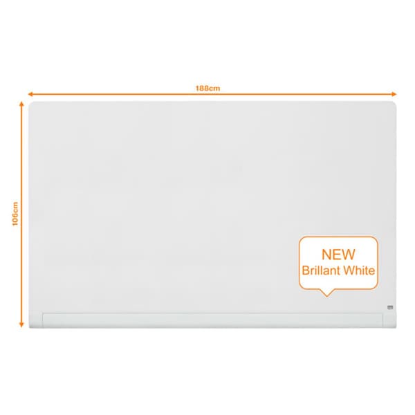 Nobo Glas Afrundede Kanter Impression Pro 85´´ 1883x1053 Mm Bestyrelse Transparent