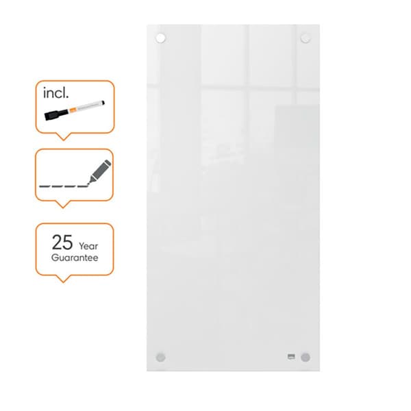 Nobo Whiteboard Panel Af Glas 30x60 Cm