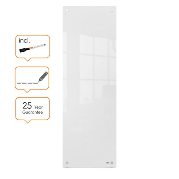 Nobo Whiteboardpanel I Glas 30x90 Cm