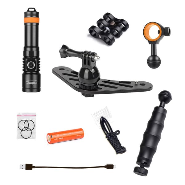Orcatorch Combo Kit Enkel Lommelygte D710v  2000 Lumens