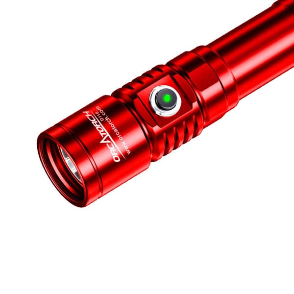 Orcatorch Fakkel Orcad710 Rød 3000/1700/800/400 Lumens