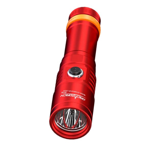 Orcatorch Fakkel Orcad710 Rød 3000/1700/800/400 Lumens